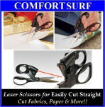 Stainless Steel Blades Laser Scissors for Cut Straight Fabrics, Cloth, Paper & More!!